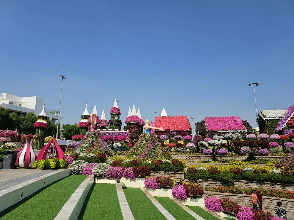 Flower displays at Dubai Miracle Garden