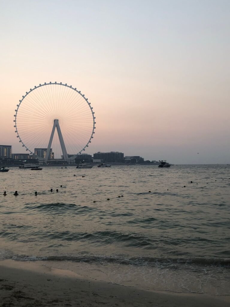Ain Dubai observation wheel on Bluewaters Island at dusk